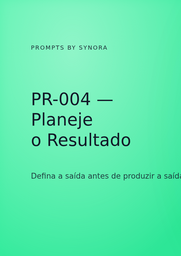 Capa PR-004 — Planeje o Resultado