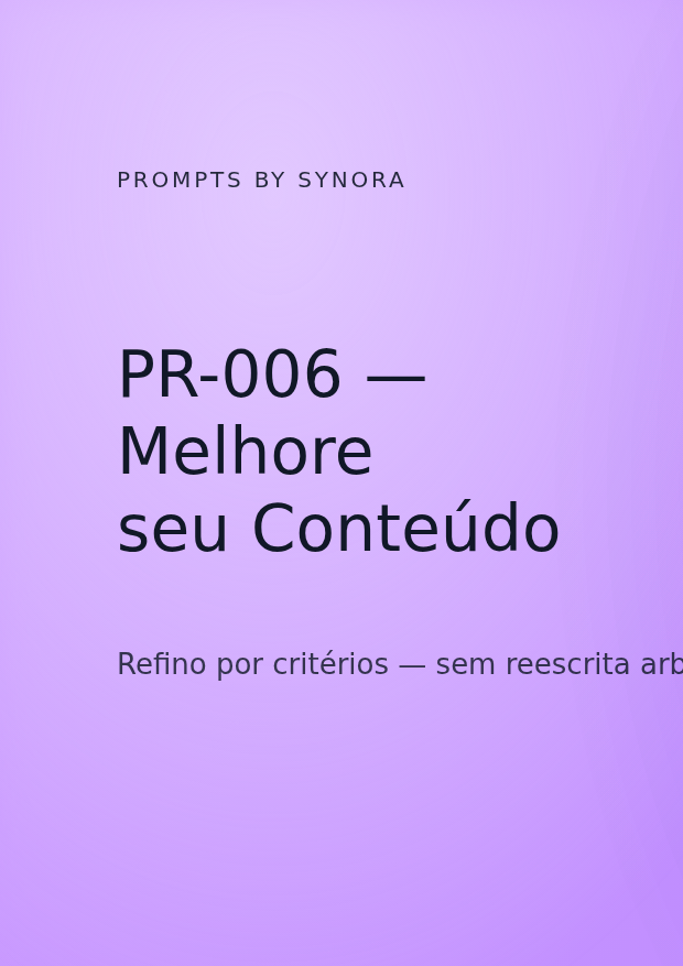 Capa PR-006 — Melhore seu Conteúdo