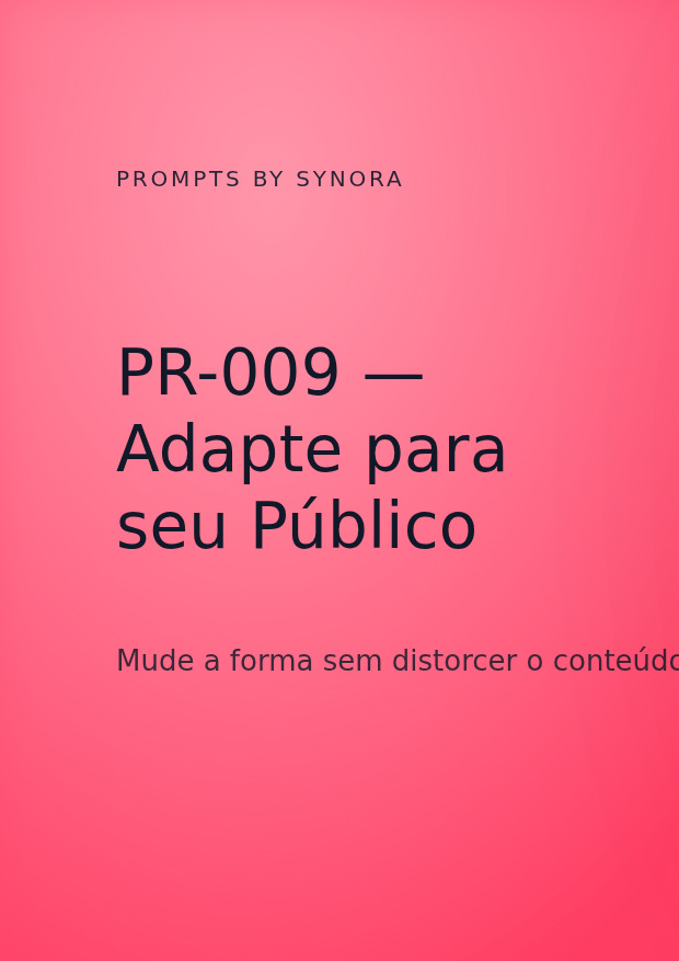 Capa PR-009 — Adapte para seu Público